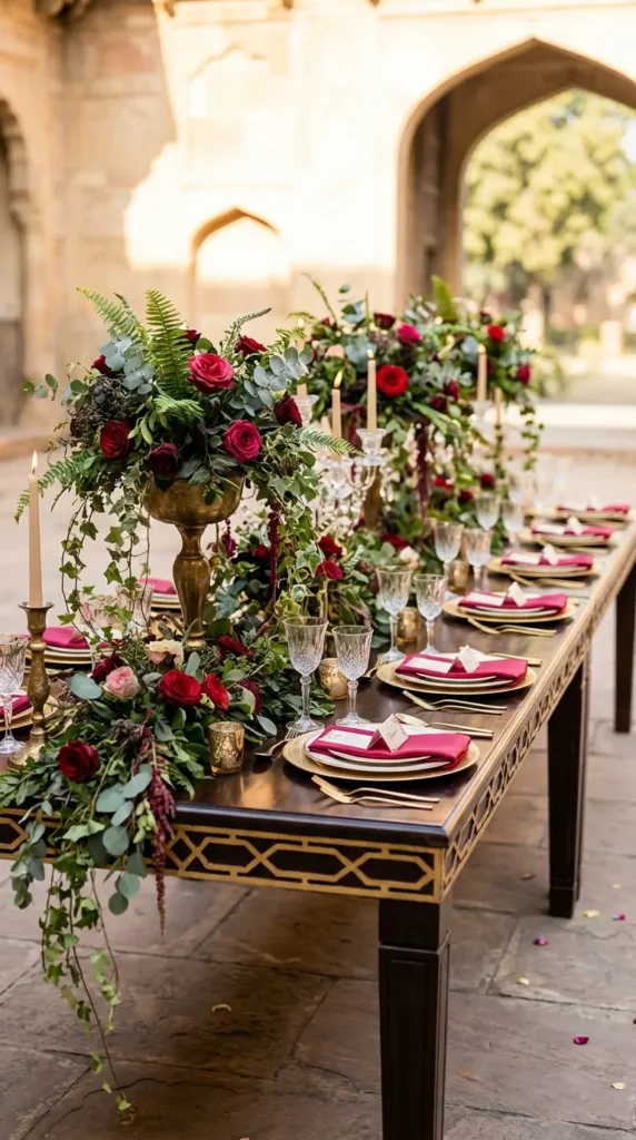 Overgrown Garden-style Centerpieces With Lush Greenery