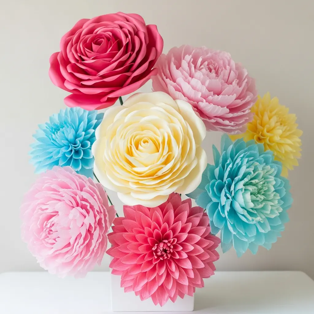 Paper Flower Centerpieces