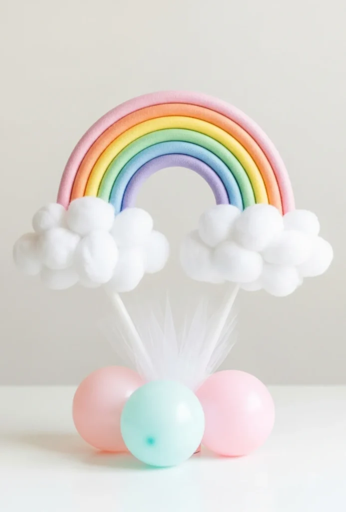 Pastel Dream Cloud & Rainbow Centerpieces