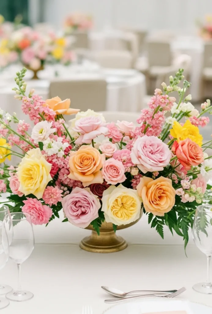 Pastel Mixed Bloom Arrangements