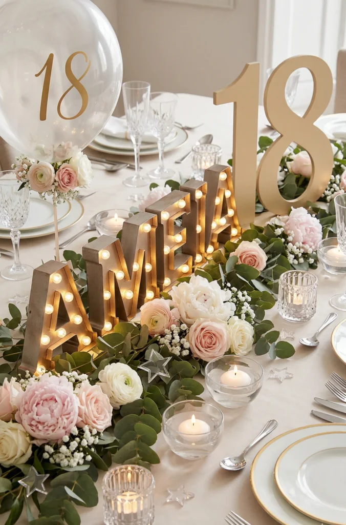 Personalized Name and Age Table Displays