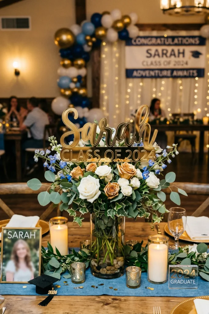 Personalized Name and Class Year Centerpieces