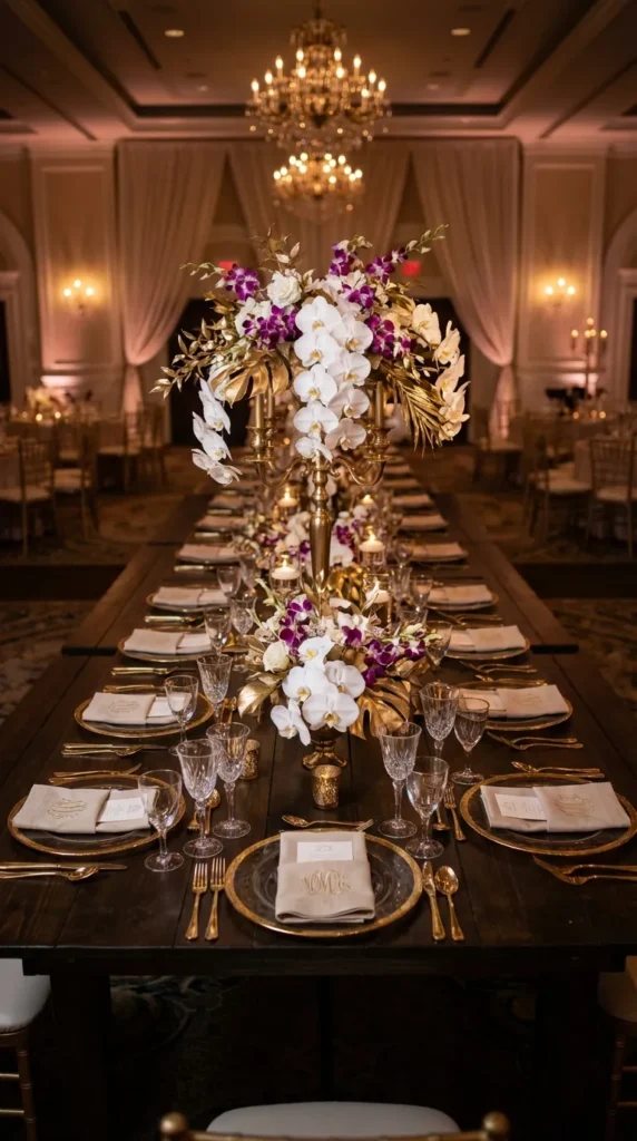 Personalized Wedding Tables with Monogram Napkins