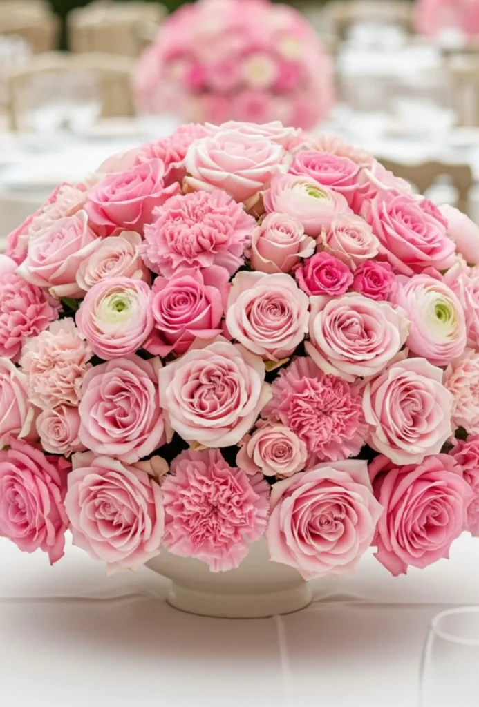Pink Floral Orb Dome Arrangement