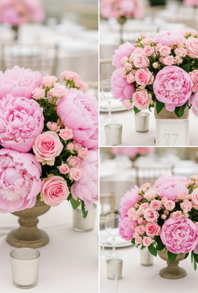 Pink Peony Mixed Floral Centerpiece