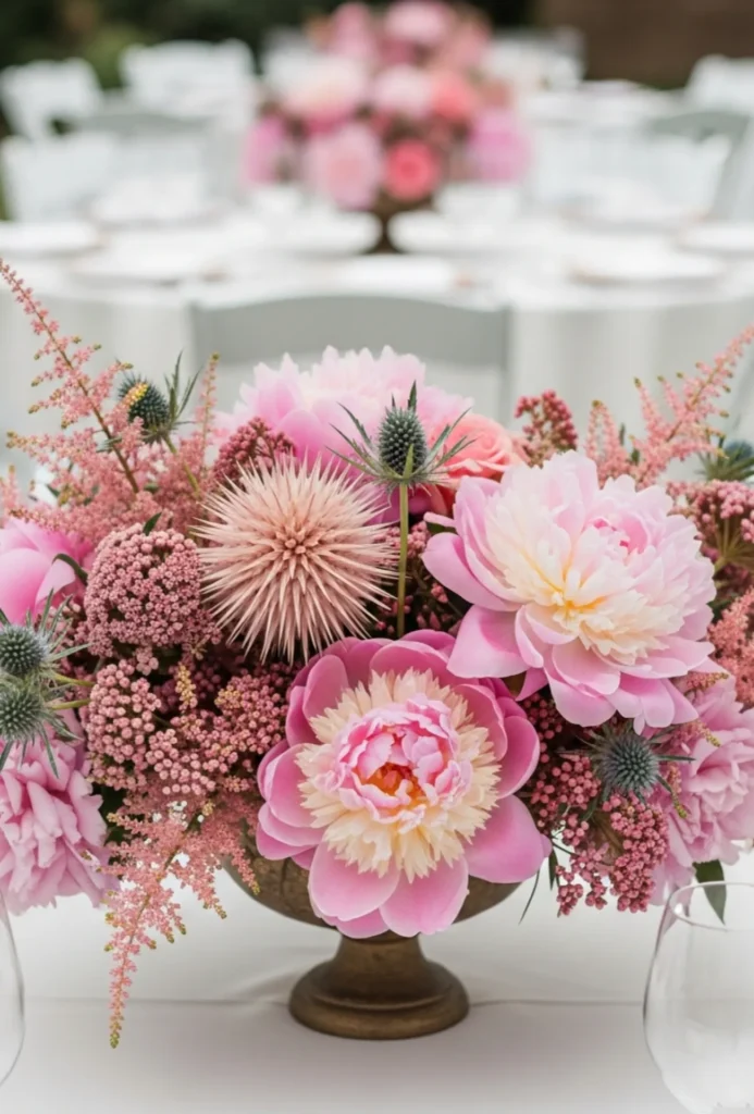  Pink Peony Textured Arrangement