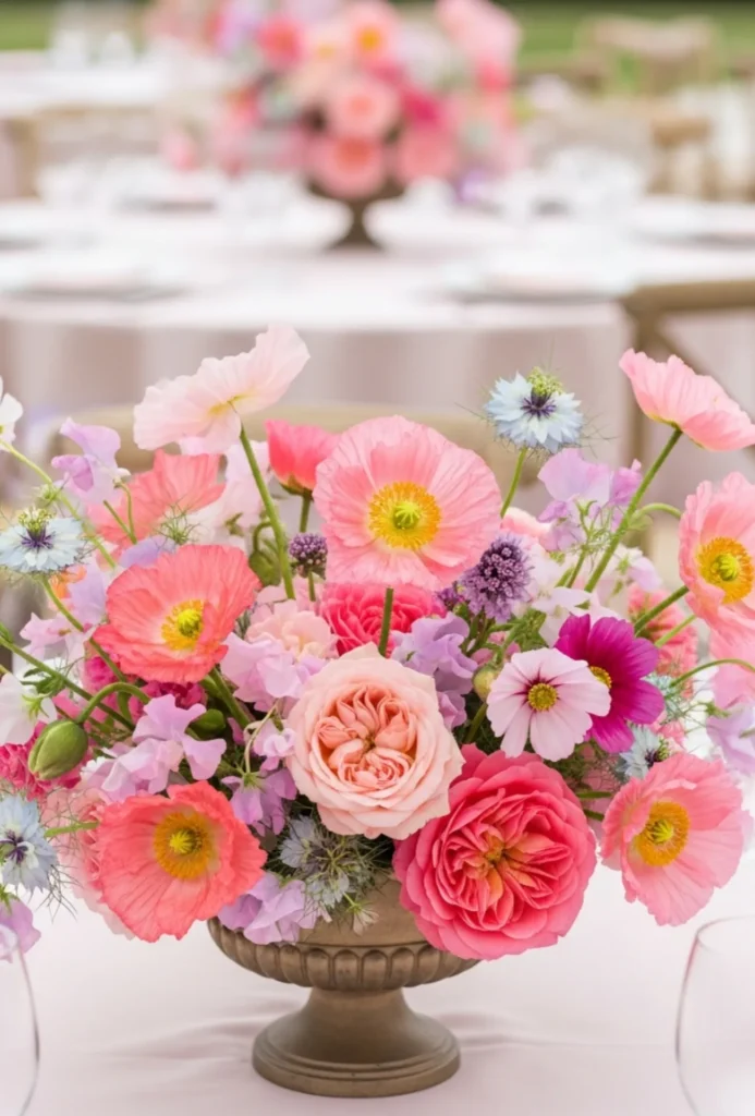 Pink Poppy Garden-Style Arrangement