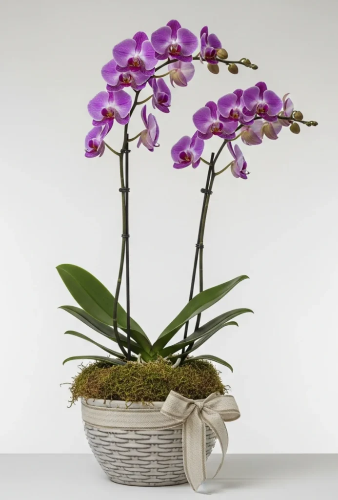 Potted Orchid Centerpieces