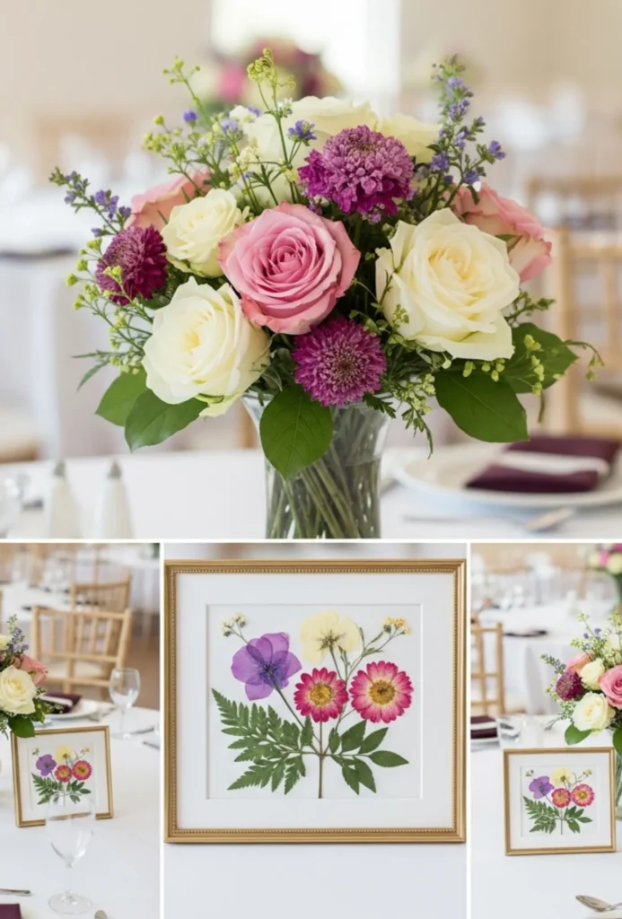 Pressed Flower Frame Centerpieces