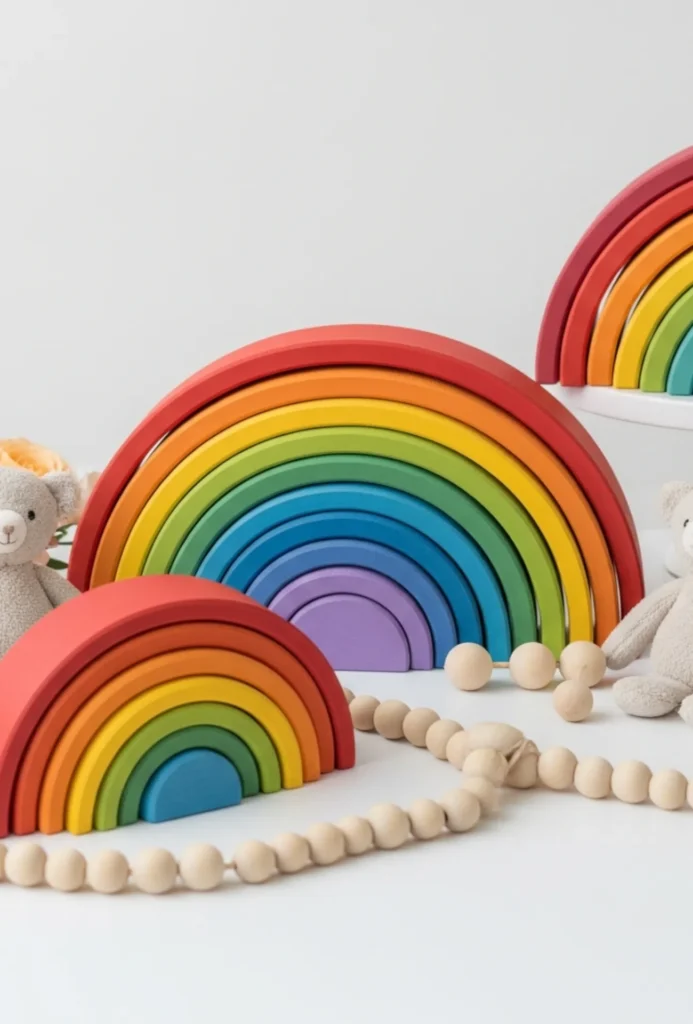 Rainbow Stacking Toy Centerpieces