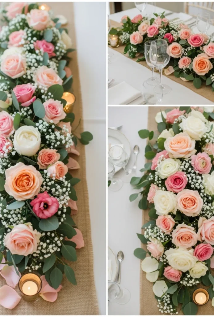 Rose Meadow-Style Table Runners