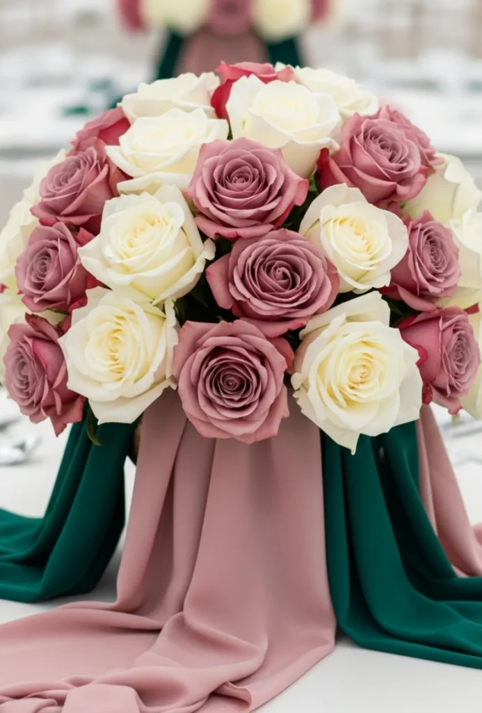 Rose + Silk Drape Base Styling