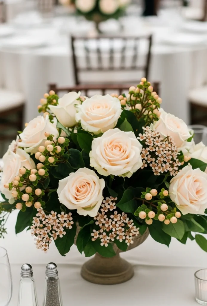 Roses with Soft Berry Accents