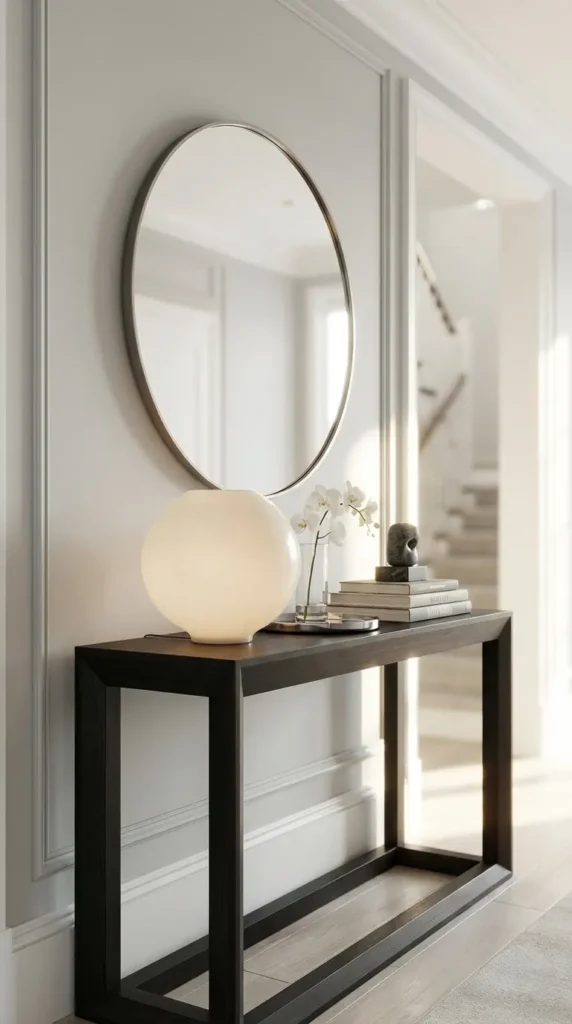 Round Ball Lamp for a Minimalist Console Design