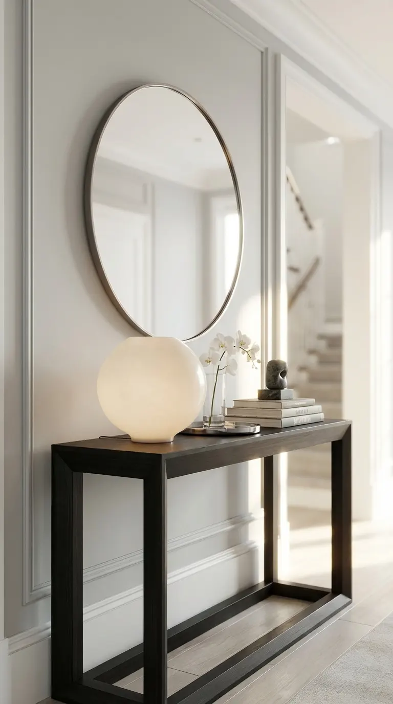 Round Ball Lamp for a Minimalist Console Design