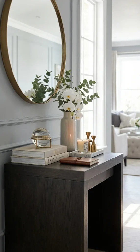Rustic Ladder Shelf Console Combo Setup