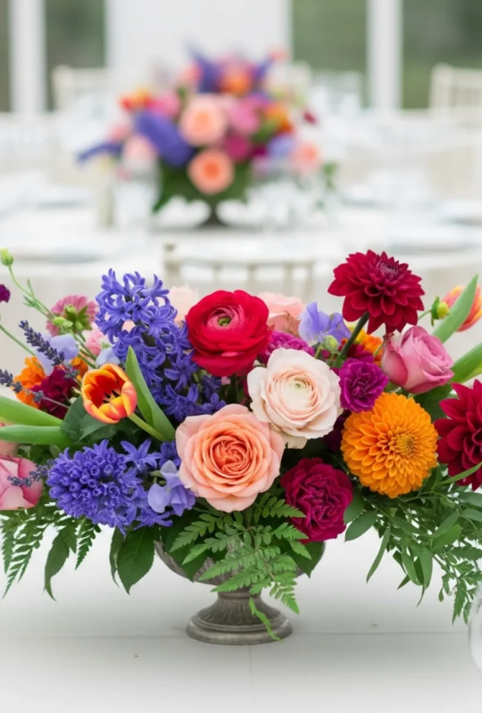Seasonal Local Flower Centerpieces