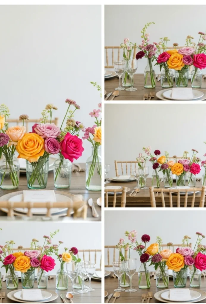 Single Stem Bud Vase Row Styling