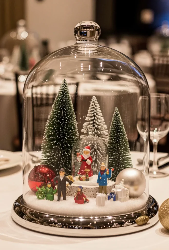 Snow Globe Style Centerpieces