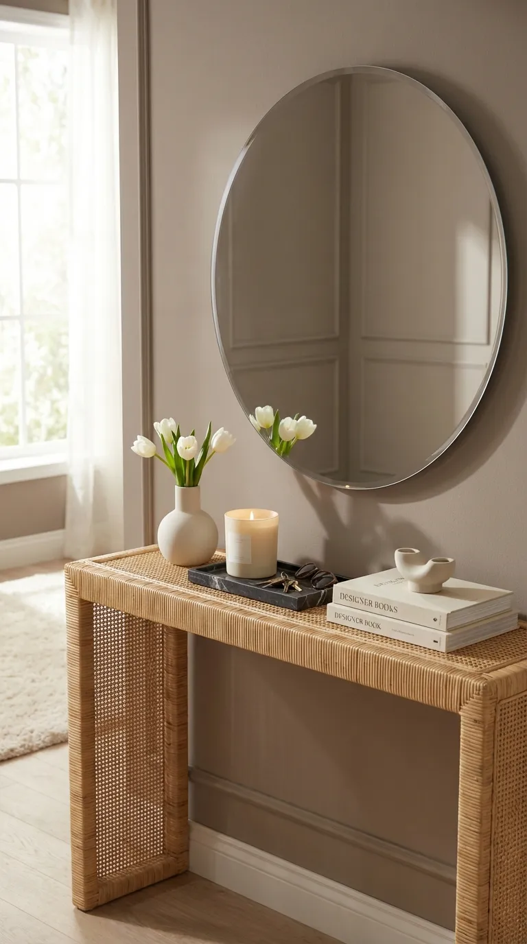 Soft Luxe Minimalist Console Styling