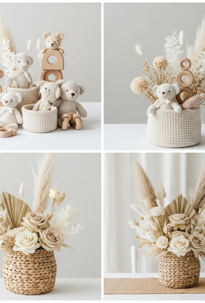 Soft Neutral Cozy Playroom Centerpieces