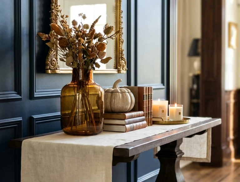 Staircase Console Table Decor Ideas