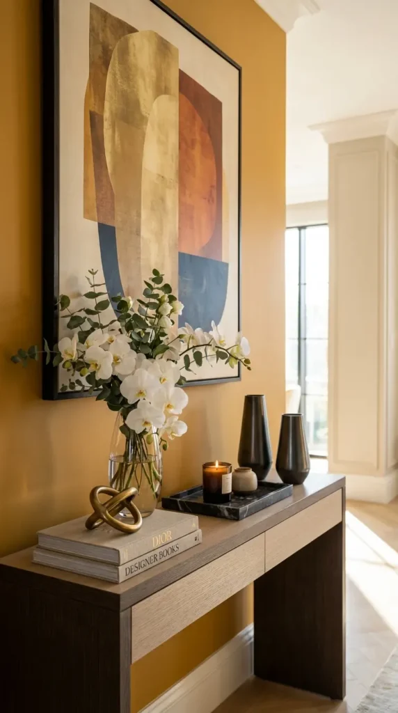 Statement Abstract Art Above the Console