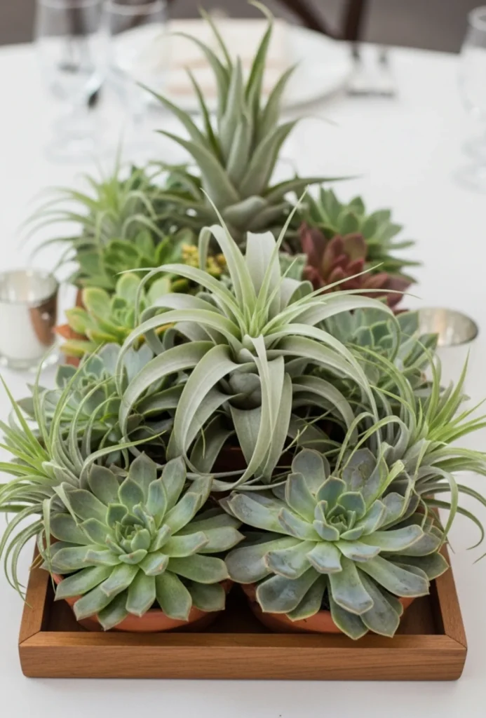 Succulent + Air Plant Centerpieces