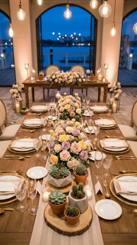 Succulent and Cactus Centerpieces for Modern Weddings