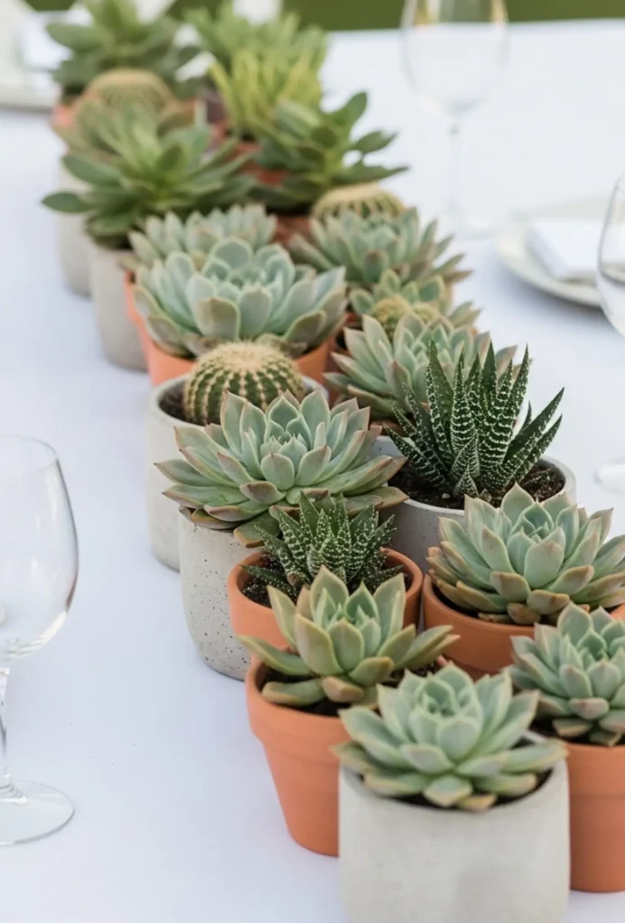 Succulent Garden Mini Planter Centerpieces