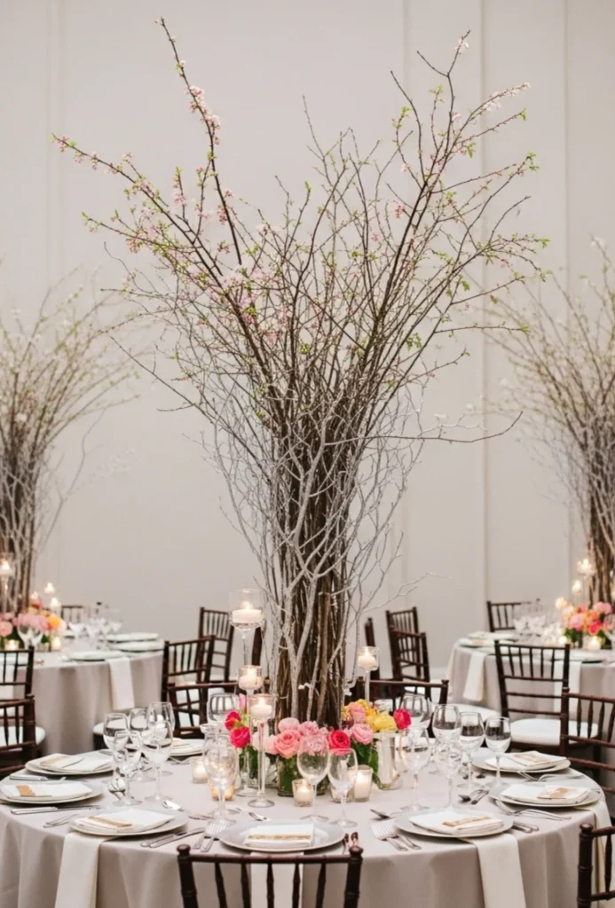 Tall Branch & Floral Mixed Designs