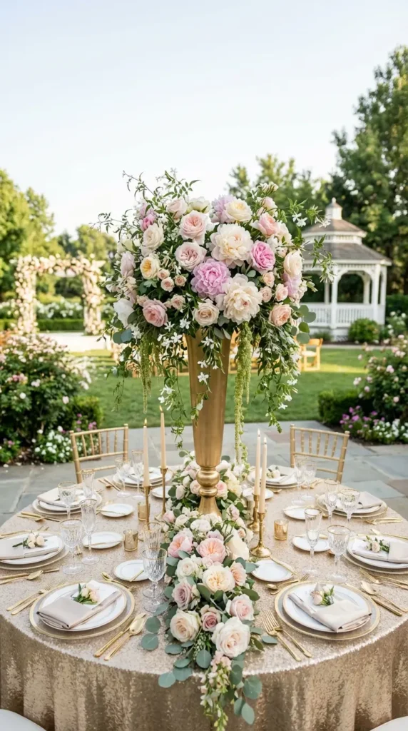 Tall Floral Centerpieces with Dramatic Height