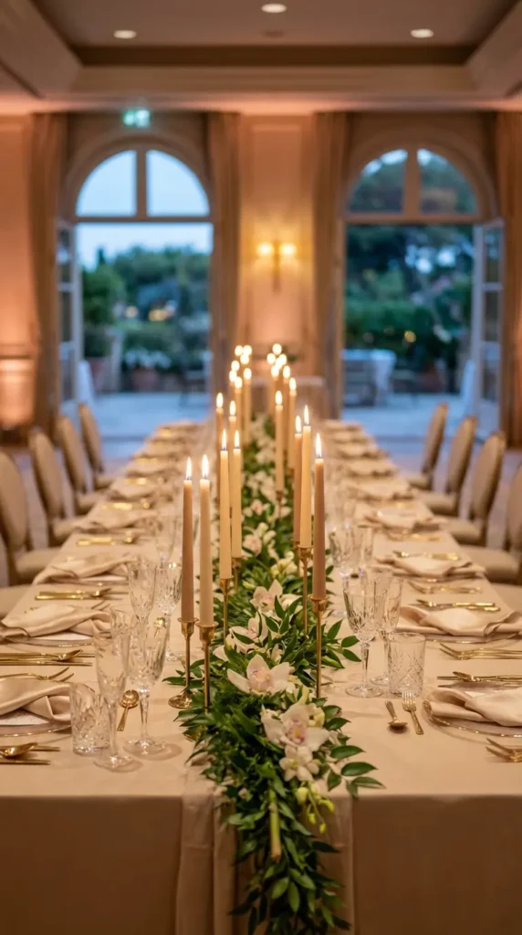 Tall Taper Candle Lines for a Romantic Glow