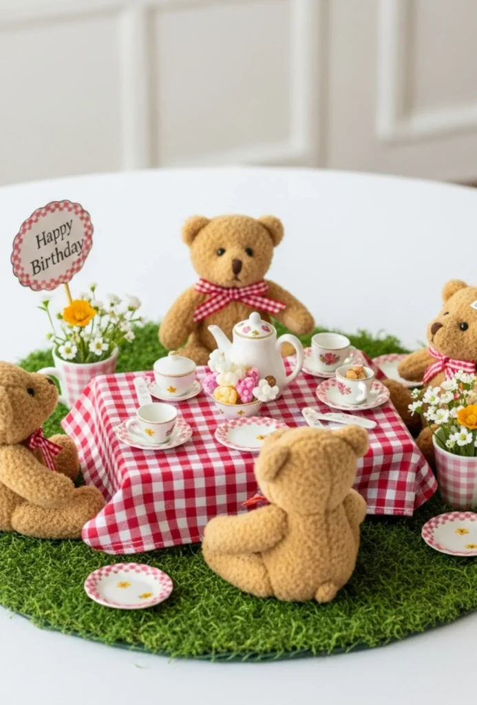 Teddy Bear Picnic Table Centerpieces