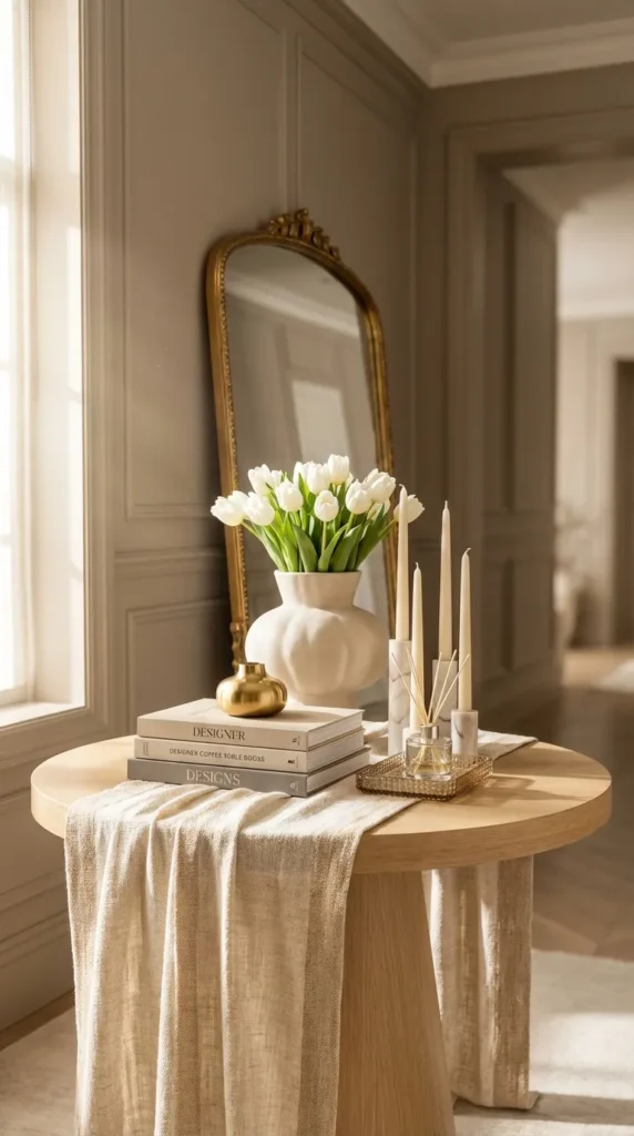 Textured Runner With Neutral Decor