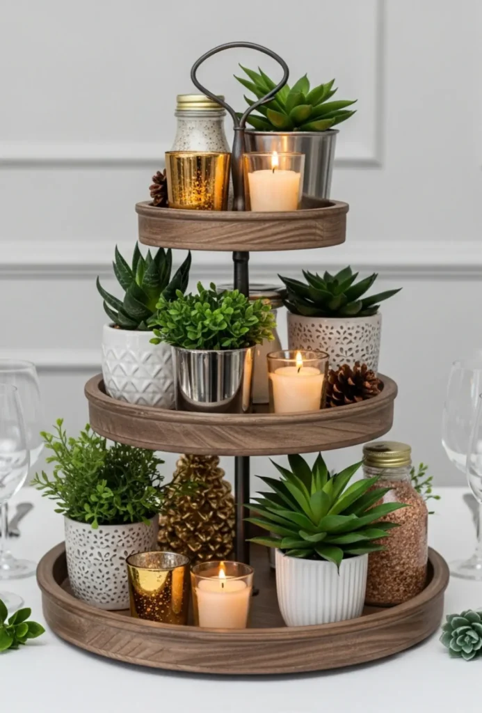 Tiered Tray Centerpieces