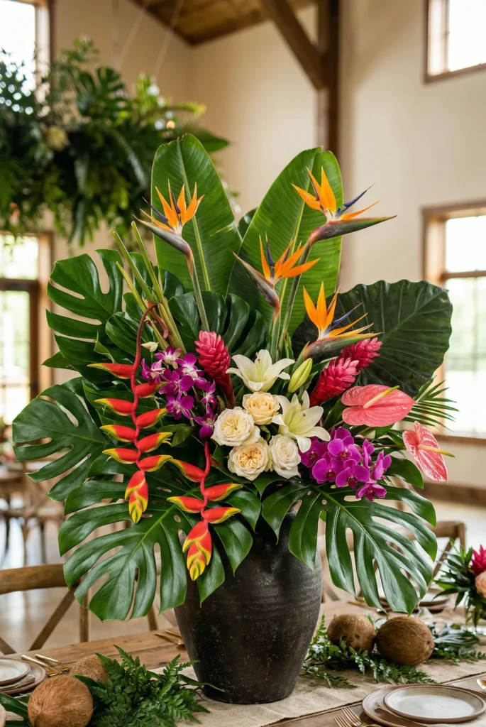 Tropical Bold Leaf Florals