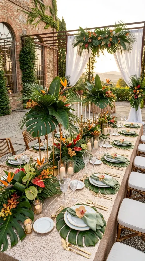 Tropical Leaf Chargers for Bold Botanical Tables