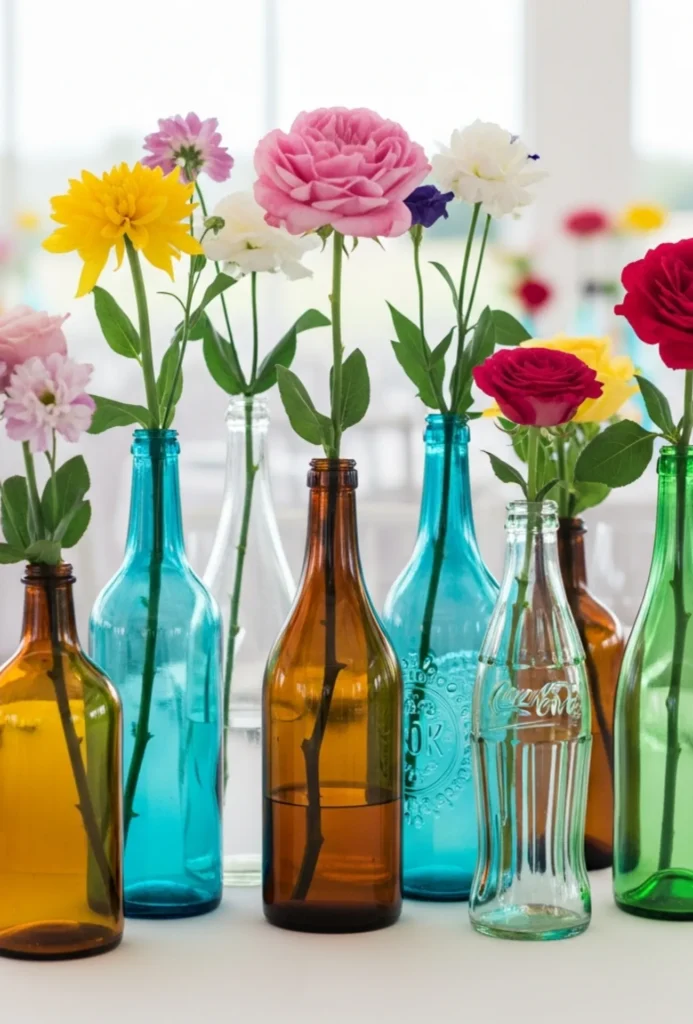 Vintage Bottle Floral Stems