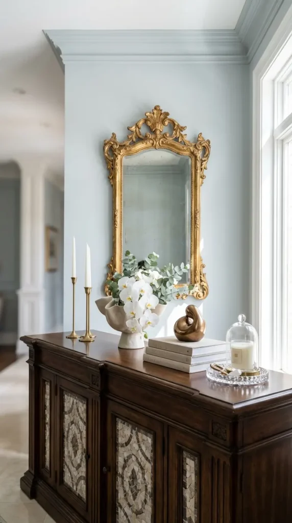 Vintage Ornate Mirror for a Classic Entryway Look
