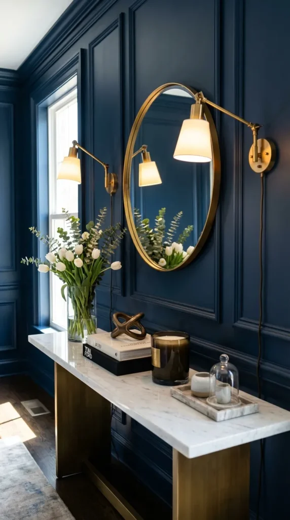 Wall Sconces Above Console Table