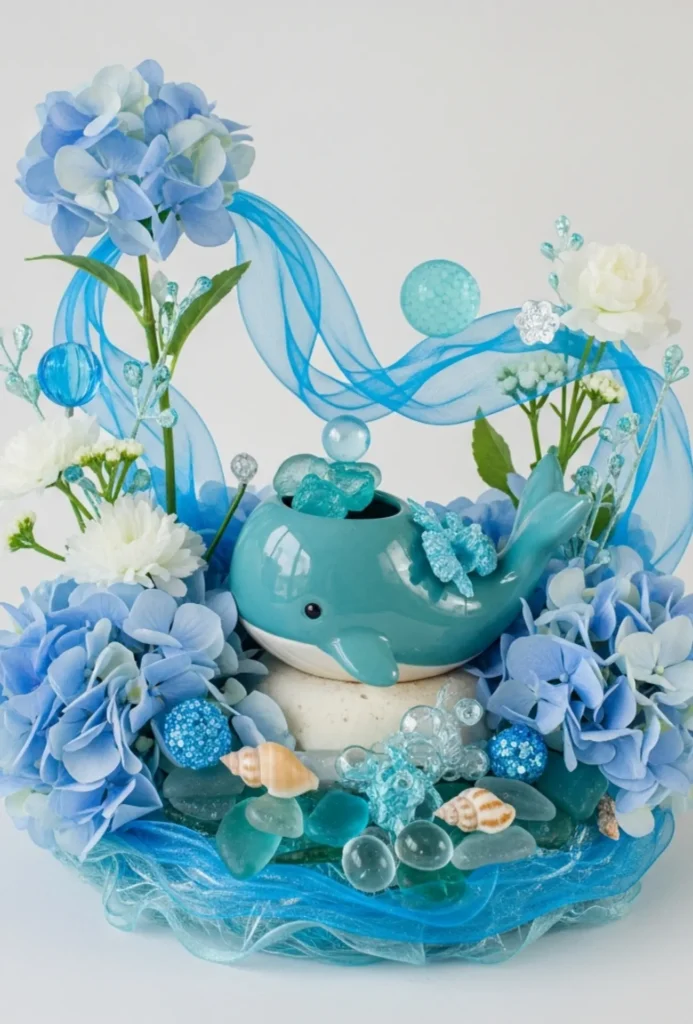 Whale or Ocean Baby Theme Centerpieces