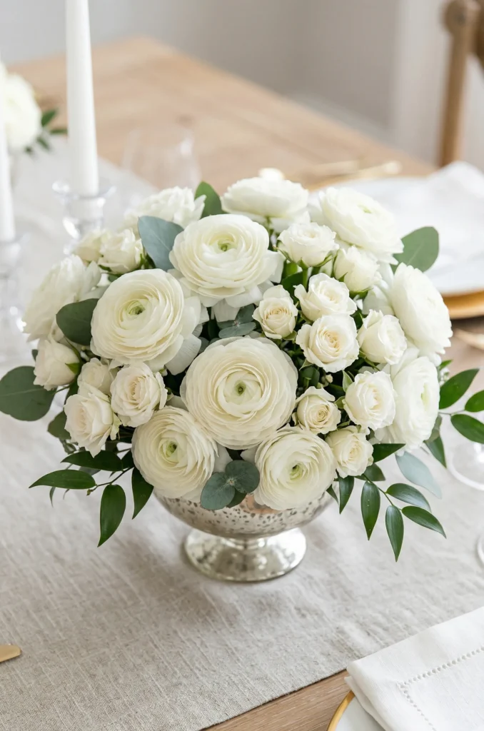 White Ranunculus + Spray Rose Mix