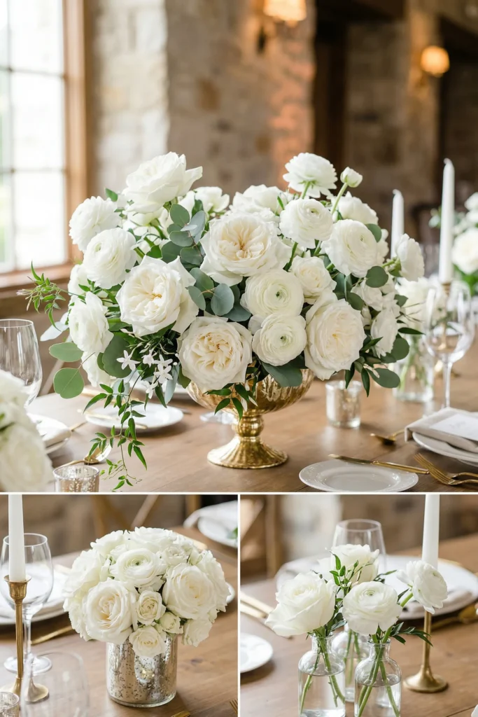 White Rose + Ranunculus Pairing