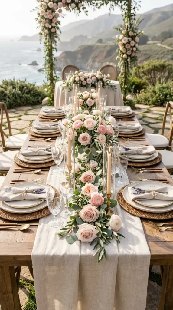 Wicker Charger Plates with Neutral Napkins