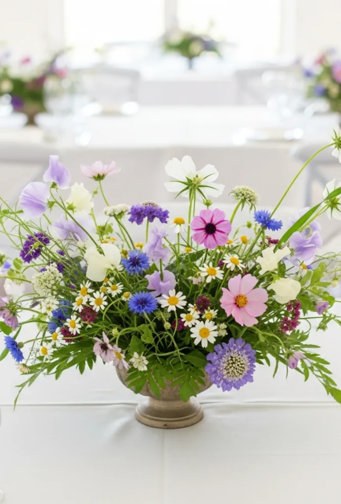 Wildflower Loose Garden-Style Centerpieces