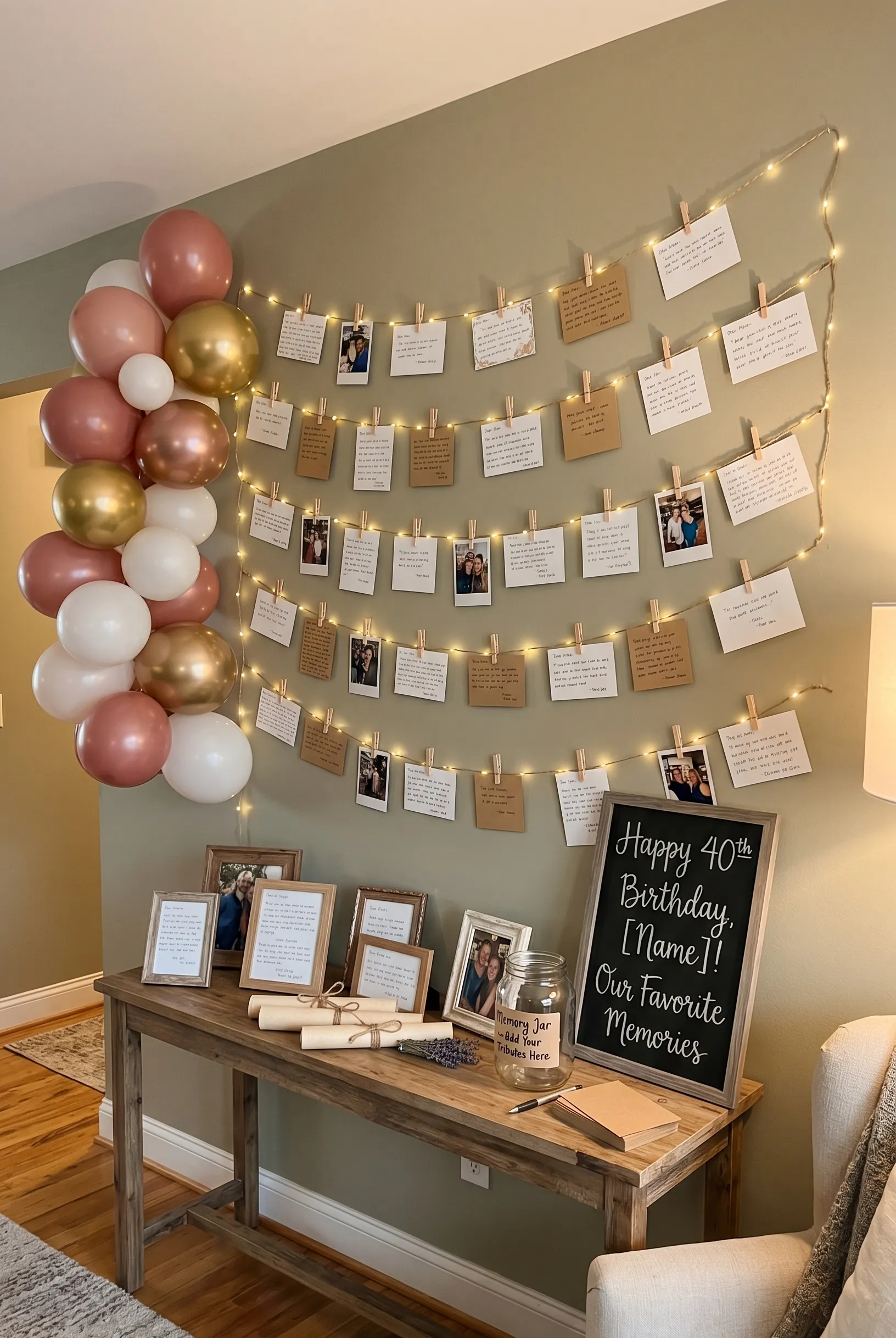 "40 Things We Love About You" Memory Party
