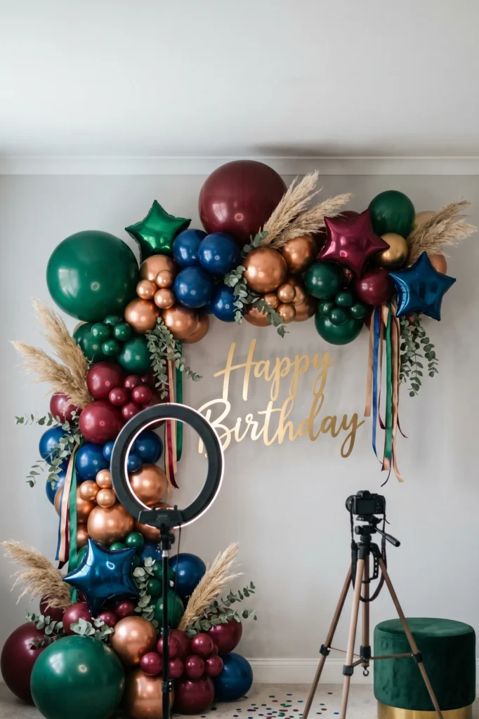 Aesthetic Balloon and Photo Backdrop Party