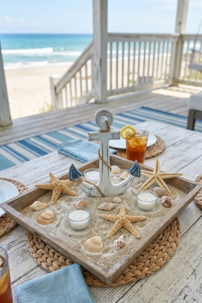 Anchor and Starfish Accent Table Decor