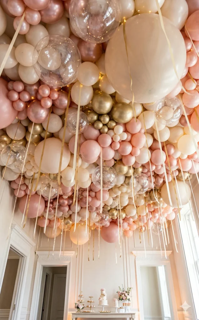 Balloon Ceiling Installation